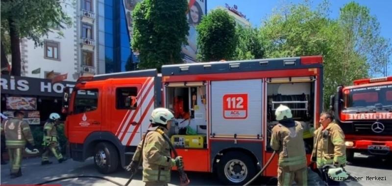 İstanbul Fatih'teki 6 katlı otelde yangın!