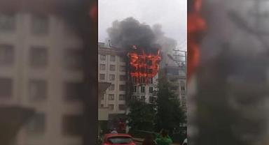 Lahmacuncudan sıçrayan kıvılcım 6 katlı oteli yaktı!