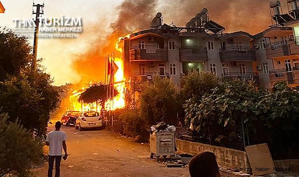 Otel personel lojmanı yangında küle döndü!