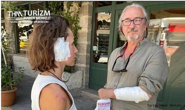 Kapadokya'da başıboş köpekler turistlere saldırdı!