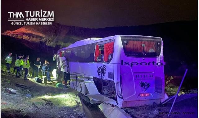 Isparta Petrol Turizm otobüsü şarampole uçtu! Ölü ve çok sayıda yaralı var