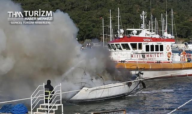 Fethiye'deki tekneler alevlere teslim oldu!