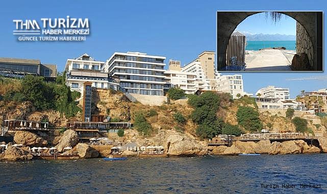 Antalya'da 5 yıldızlı iki otel falezlere gizli tünel açmış! Yazıklar olsun