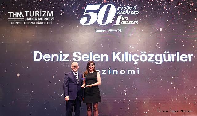 Gezinomi Genel Müdürü Deniz Selen Kılıçözgürler Türkiye'nin En Güçlü 50 Kadın CEO'su ödülünü aldı!