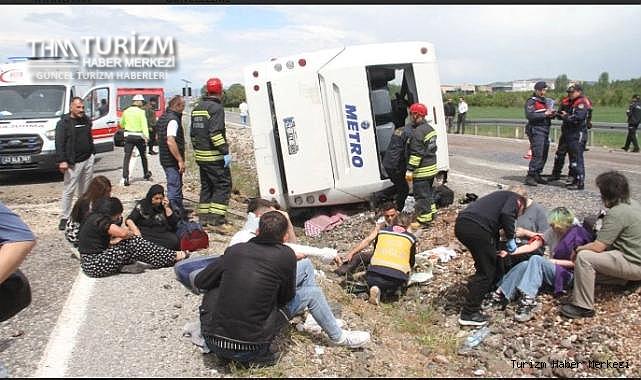 Metro Turizm otobüsü yine kaza yaptı! Çok sayıda yaralı var