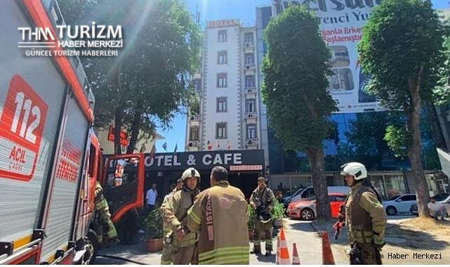 İstanbul Fatih'teki 6 katlı otelde yangın!