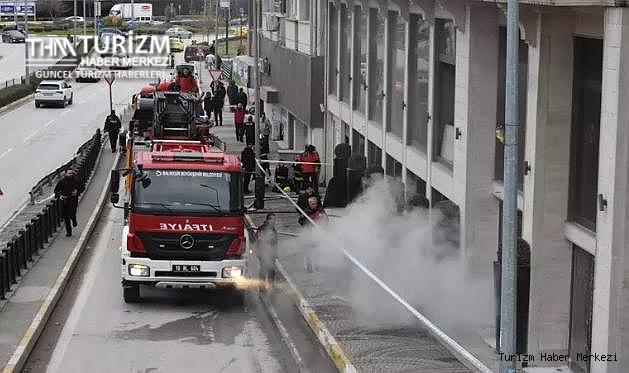 Balıkesir'deki otelde patlama sonrası yangın!